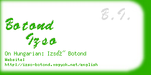 botond izso business card